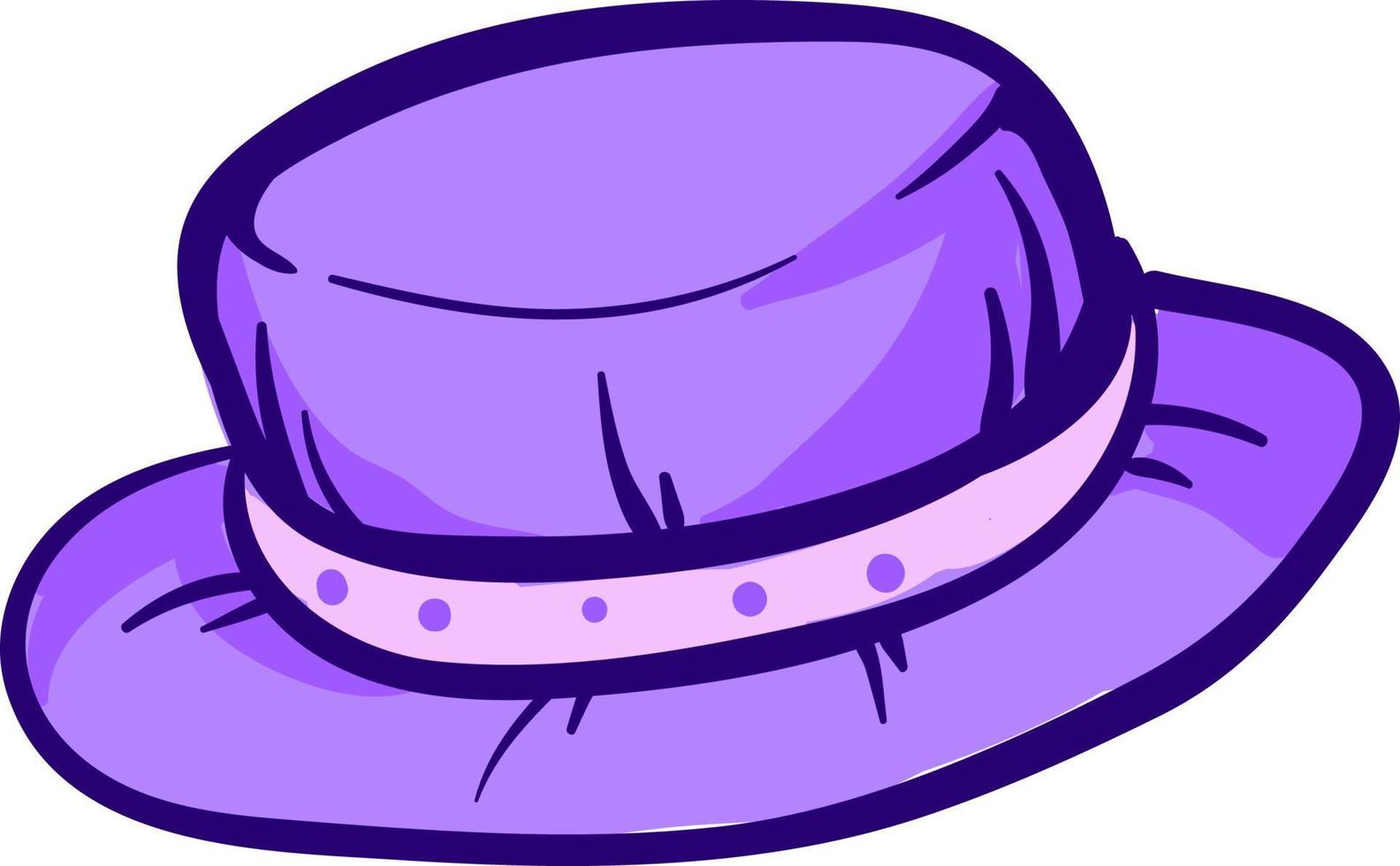 Cute purple hat, illustration, vector on white background.