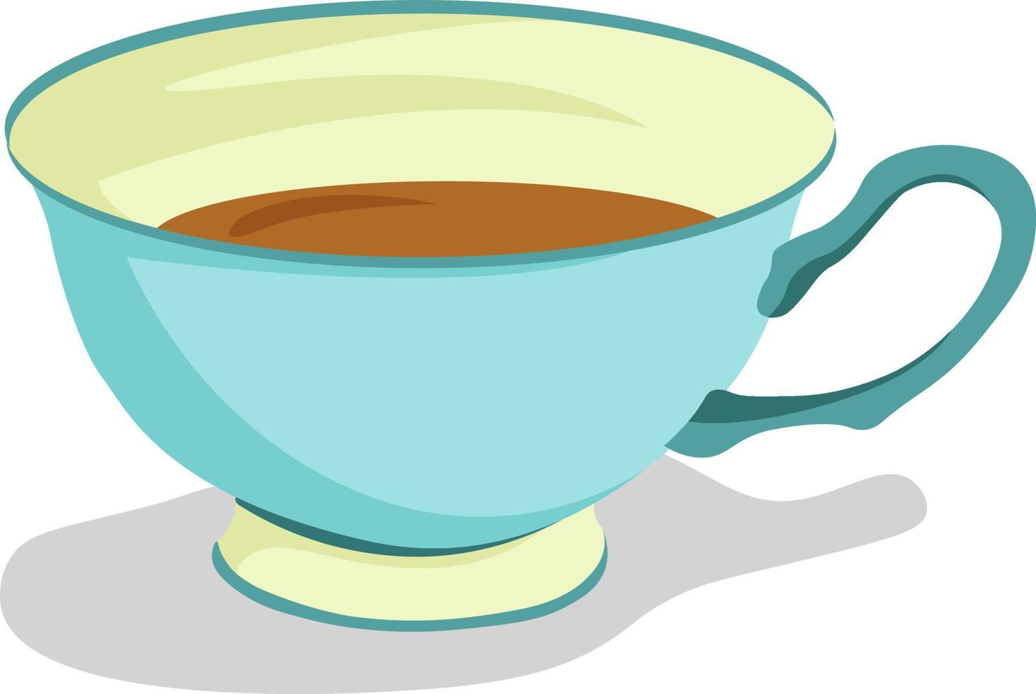 taza de té, ilustración, vector sobre fondo blanco