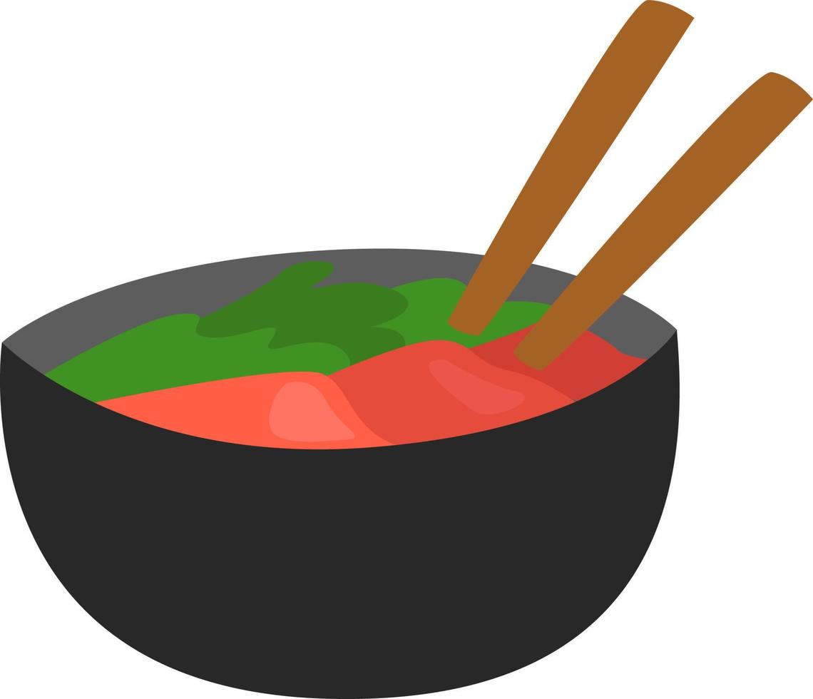 comida asiática sukiyaki, ilustración, vector sobre fondo blanco.