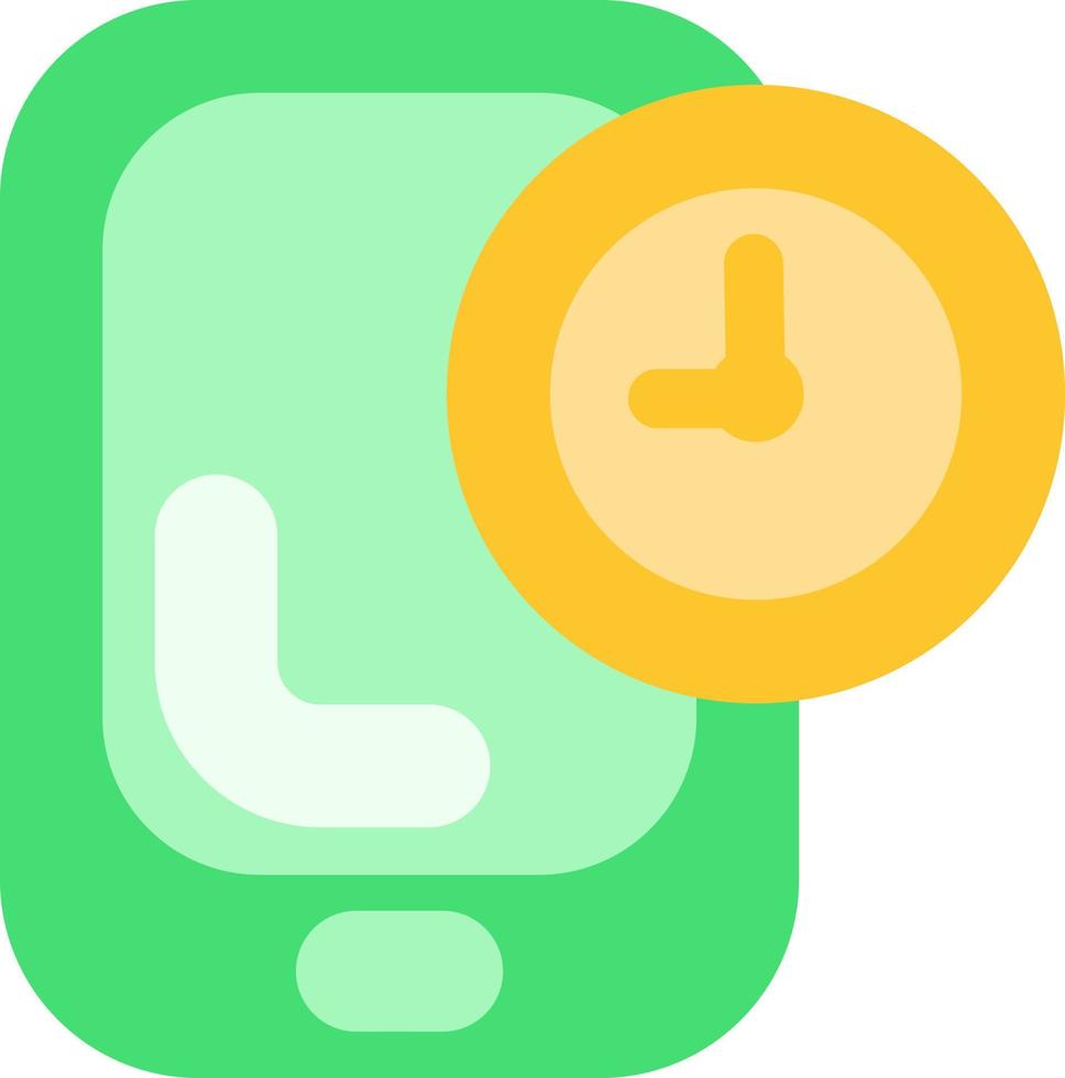 Phone clock, illustration, vector on a white background. 13823553