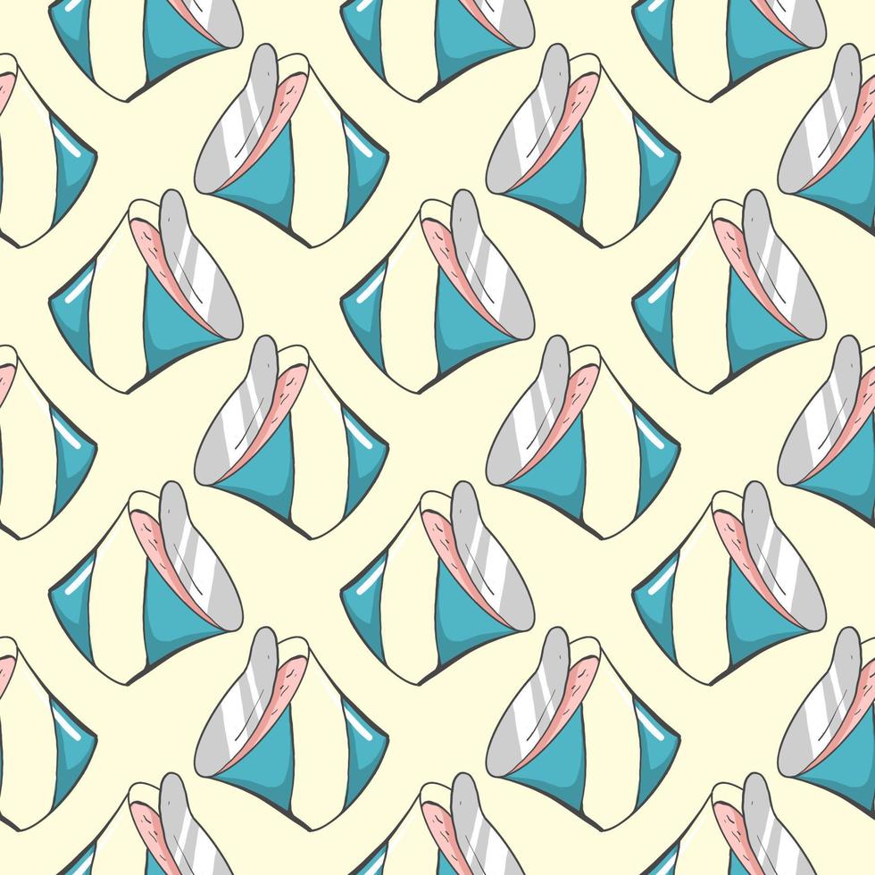 Delicious yogurt , seamless pattern on a beige background. vector