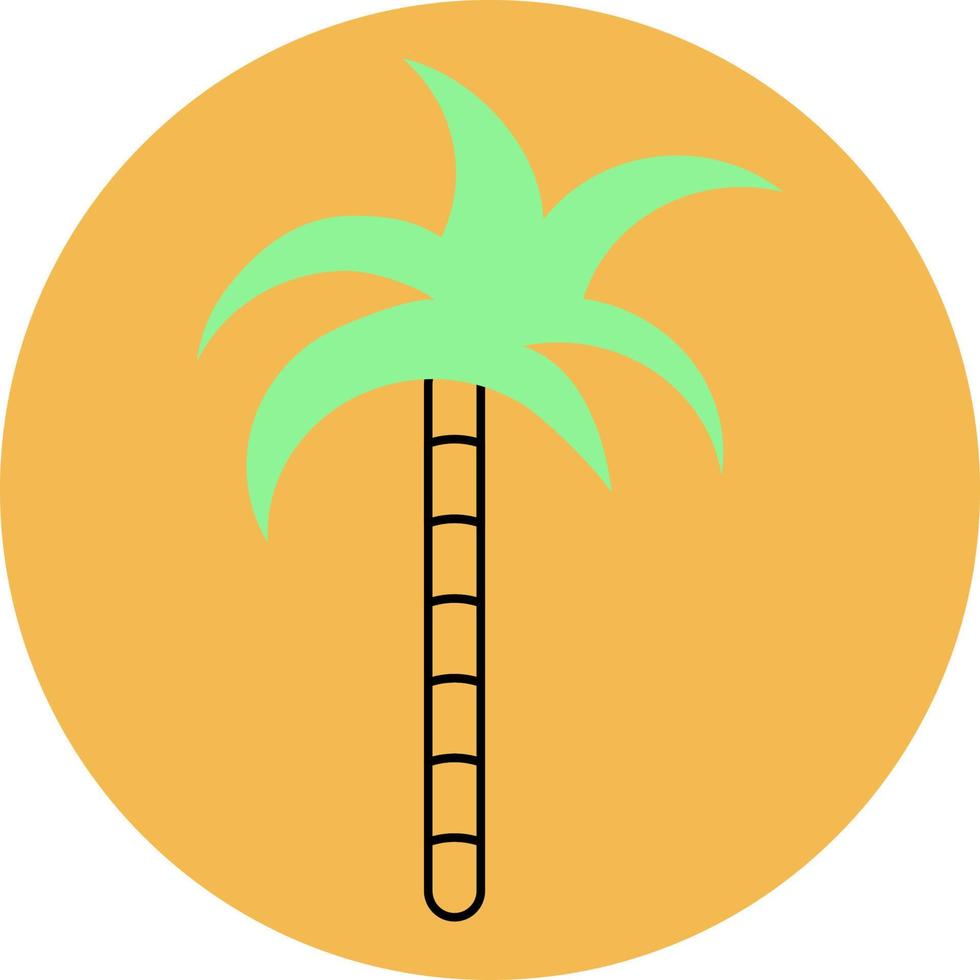 Vacation palm, illustration, vector on a white background.