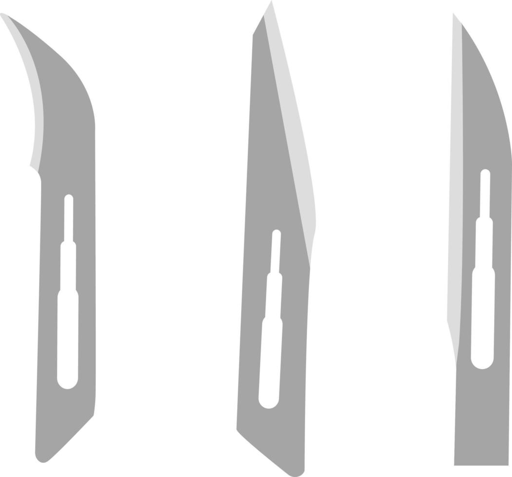 Medical blades, illustration, vector on white background