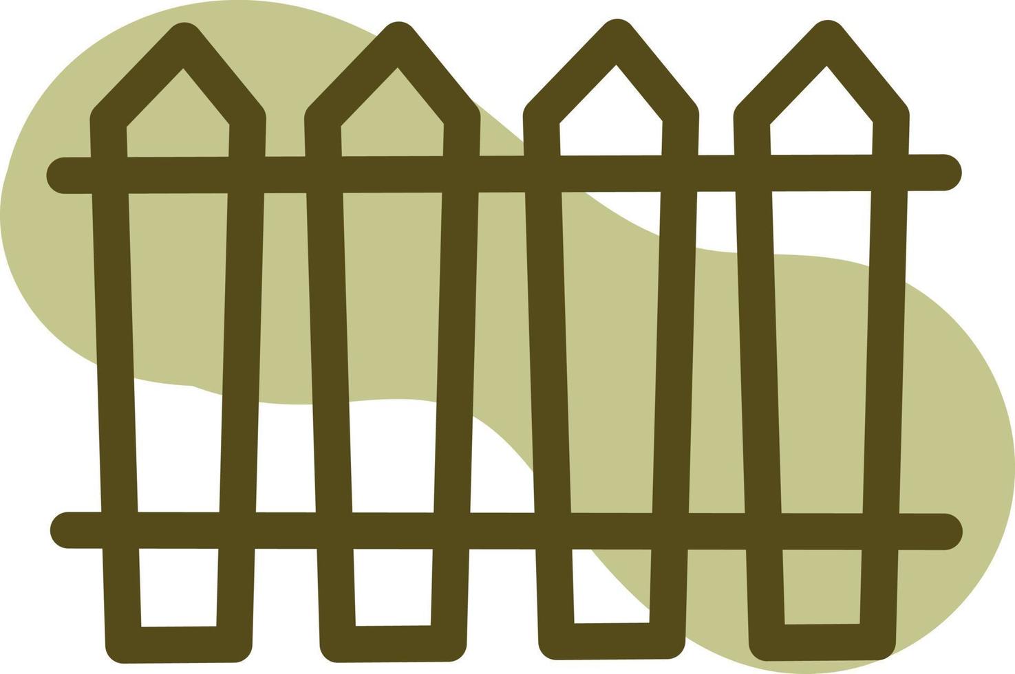 Gardening fence, illustration, vector on a white background.