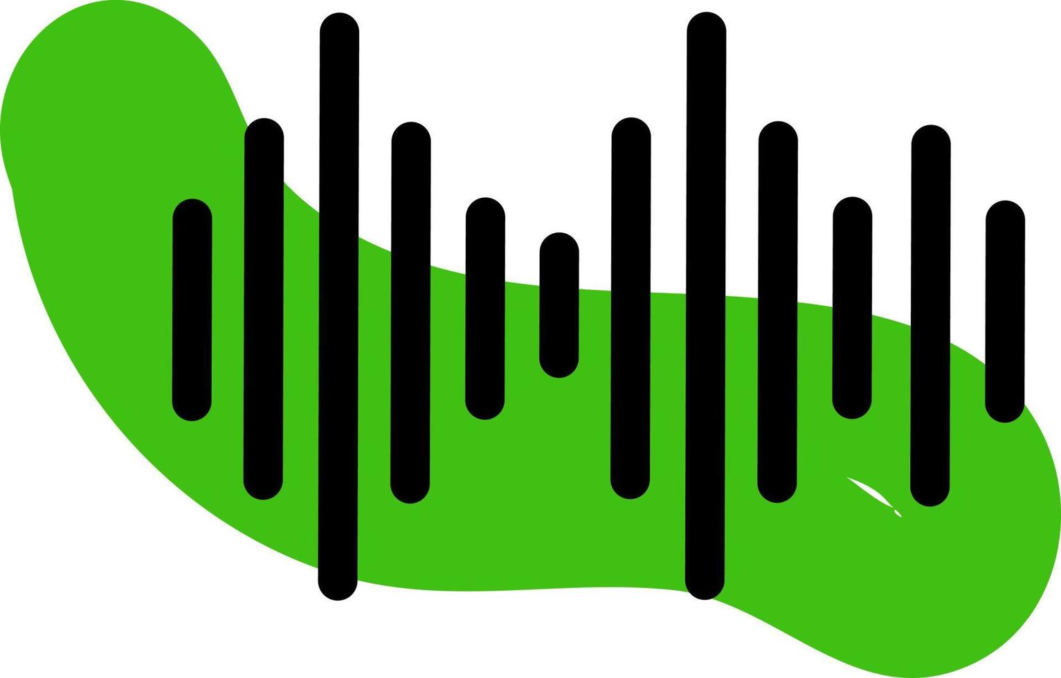 Music waves, illustration, vector on a white background.