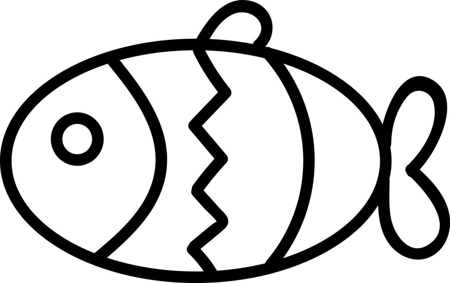 Small white fat fish , illustration, vector on white background.