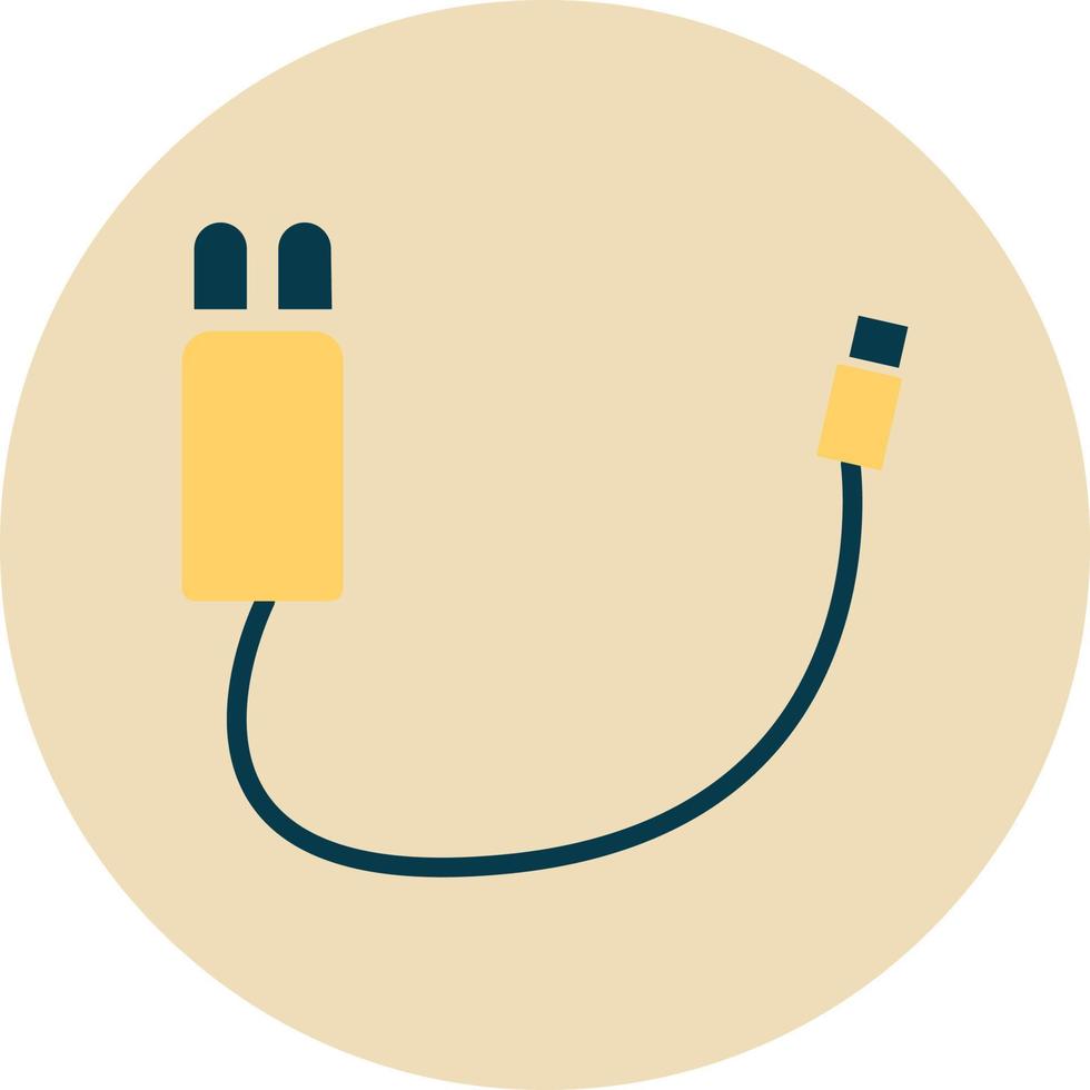 Electronic charger, illustration, vector on a white background.