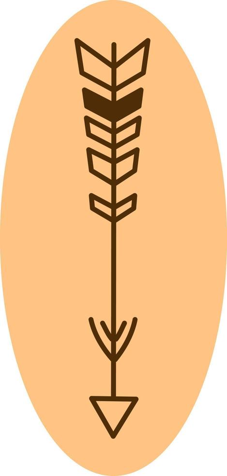 Retro arrow, illustration, vector on a white background.