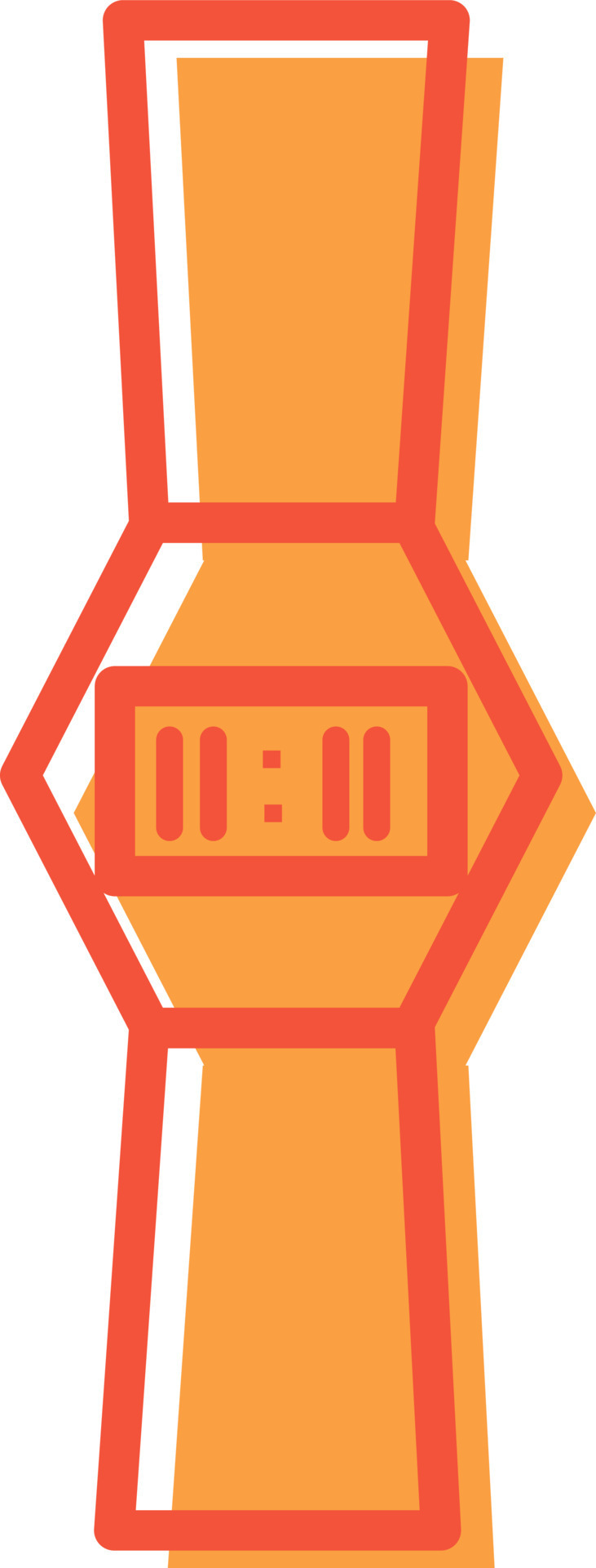 Digital wall clock, illustration, vector on a white background