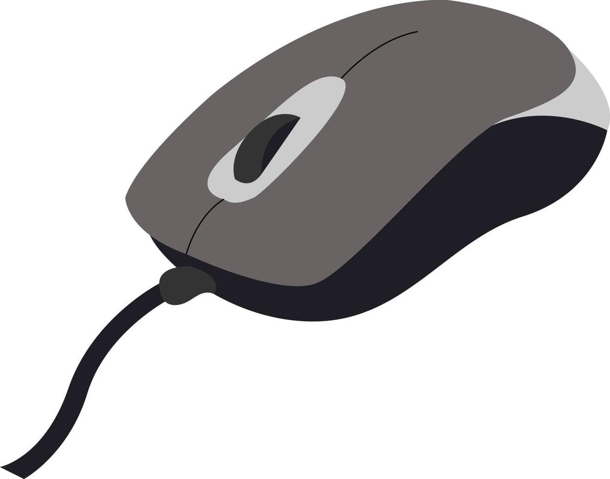 Ratón de PC, ilustración, vector sobre fondo blanco.