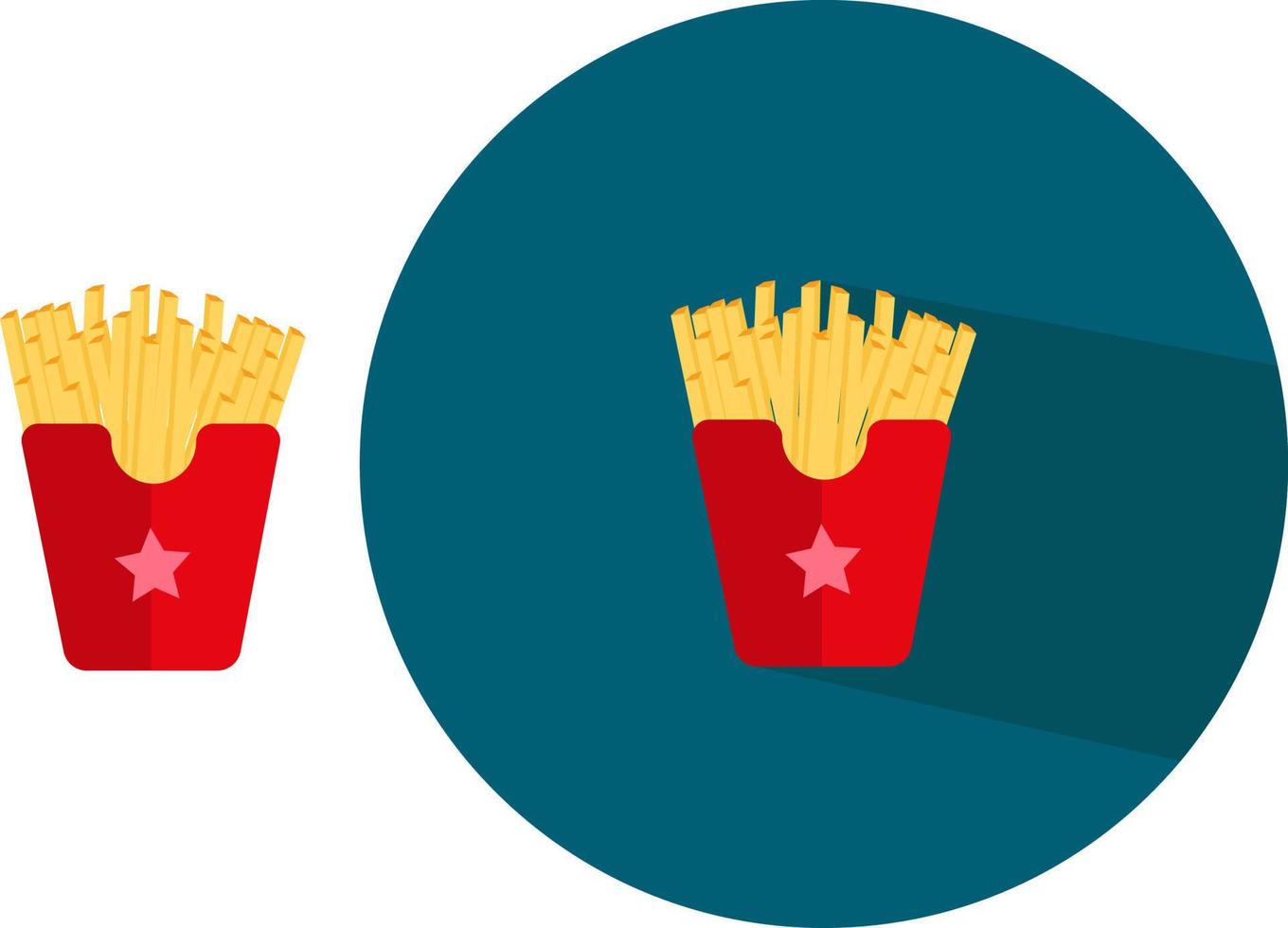 French fries ,illustration, vector on white background.