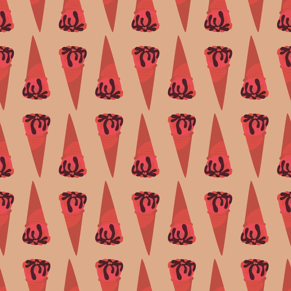 Cones pattern, illustration, vector on white background