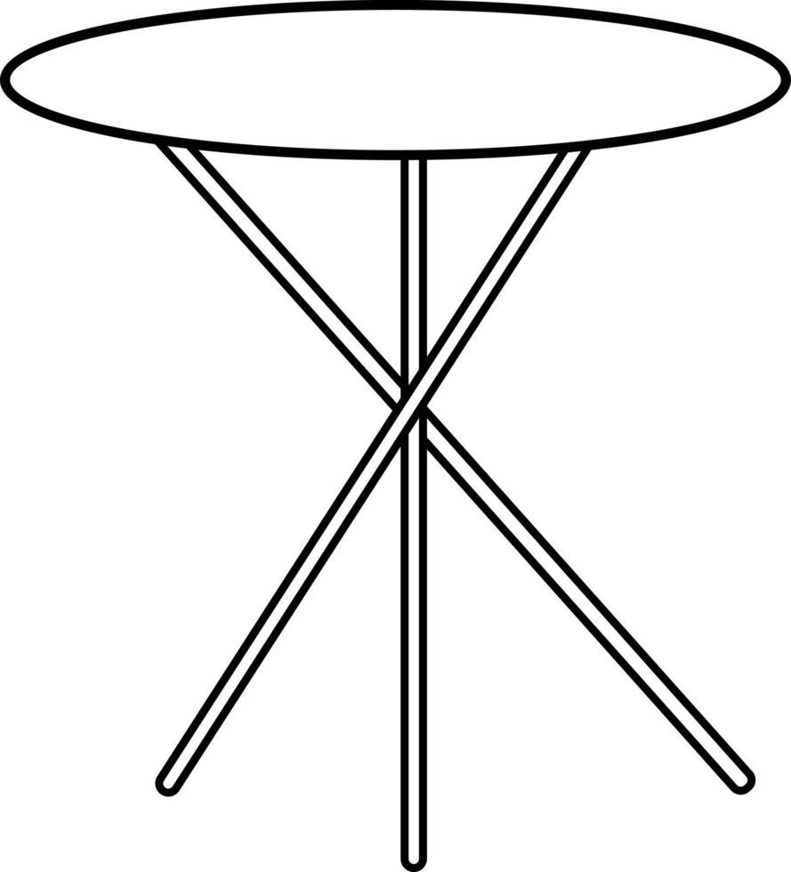 mesa de café simple, ilustración de icono, vector sobre fondo blanco