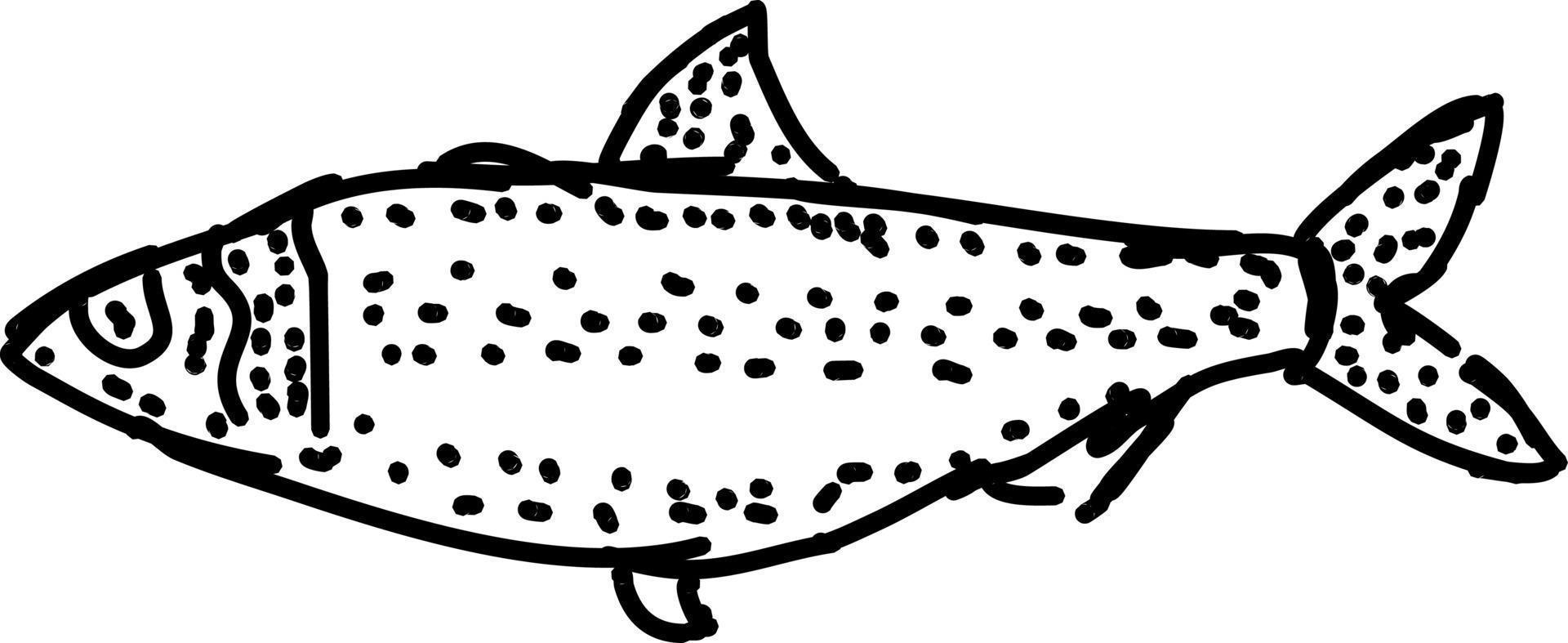 Blueback fish, illustration, vector on white background.