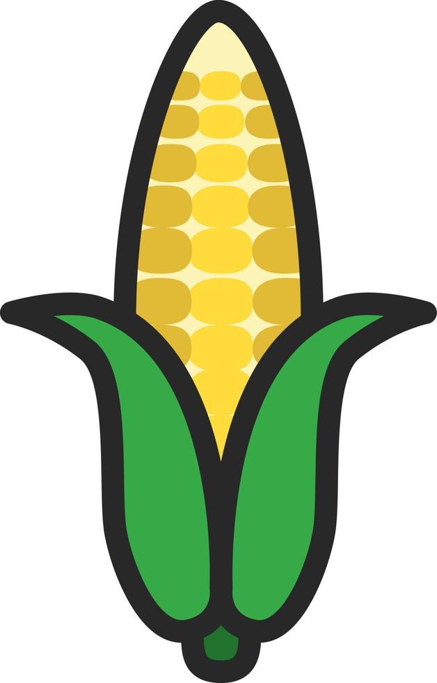 Fresh yellow corn, illustration, on a white background. vector