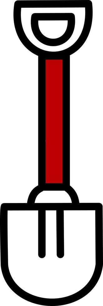 Firefighter showel, illustration, vector, on a white background. vector