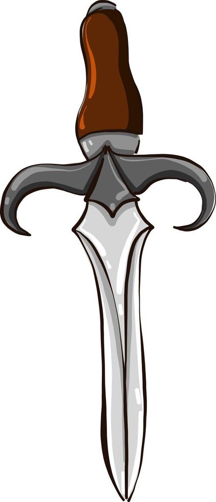 Old sword, illustration, vector on white background
