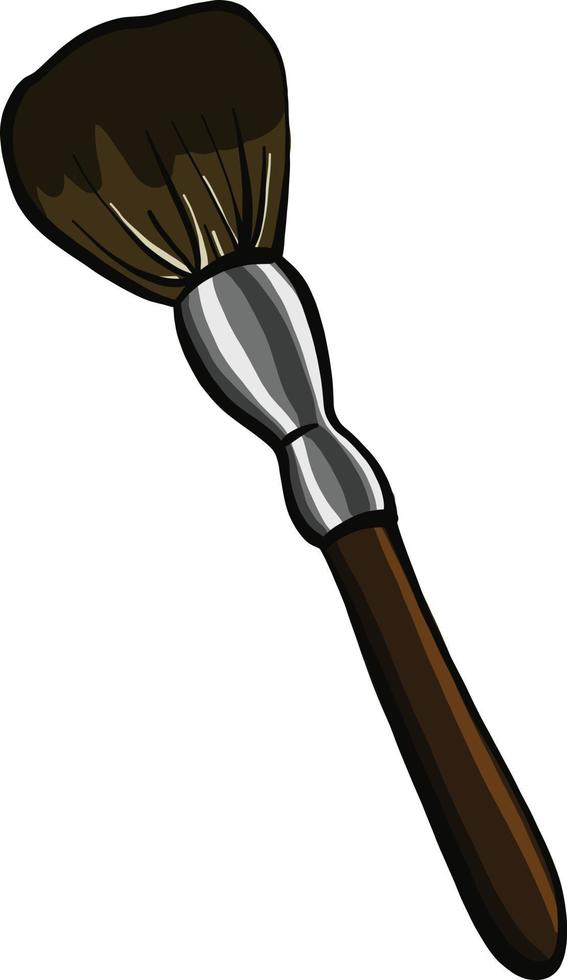 Makeup brush, illustration, vector on a white background.