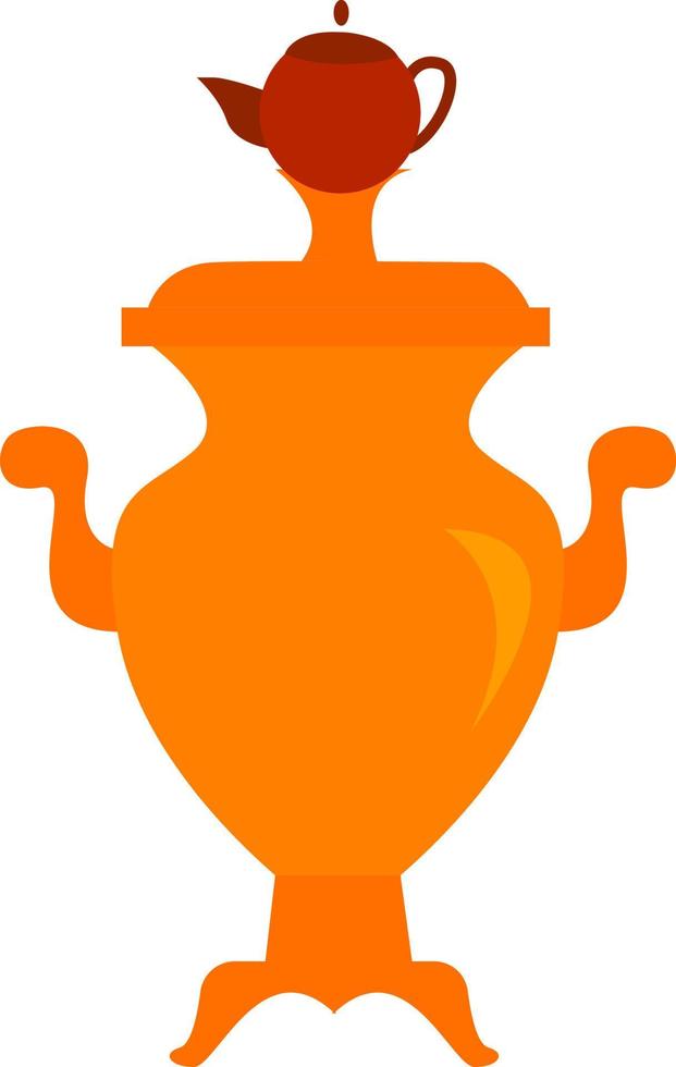 A large samovar, vector or color illustration.