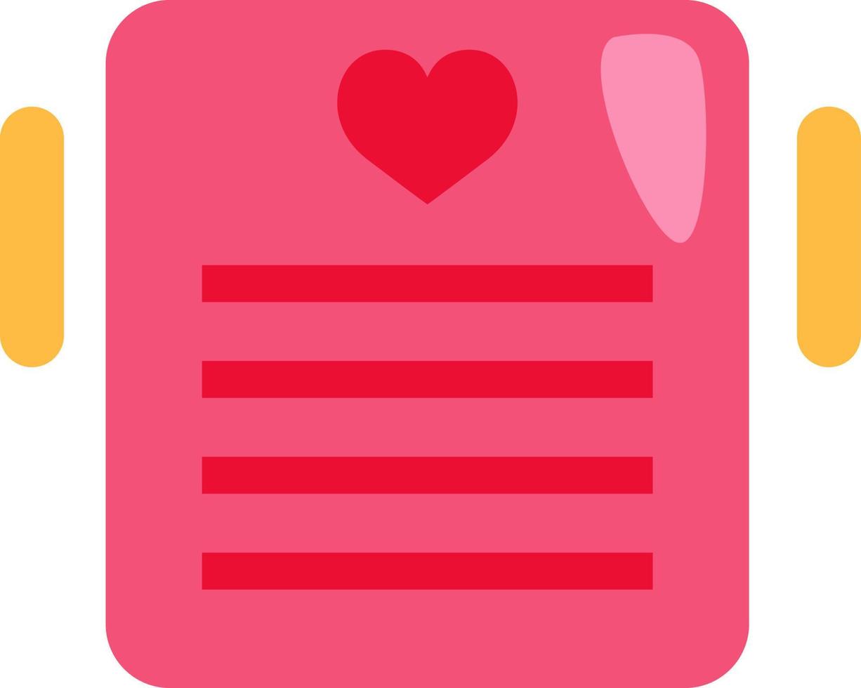 Valentines day letter, illustration, vector on a white background.