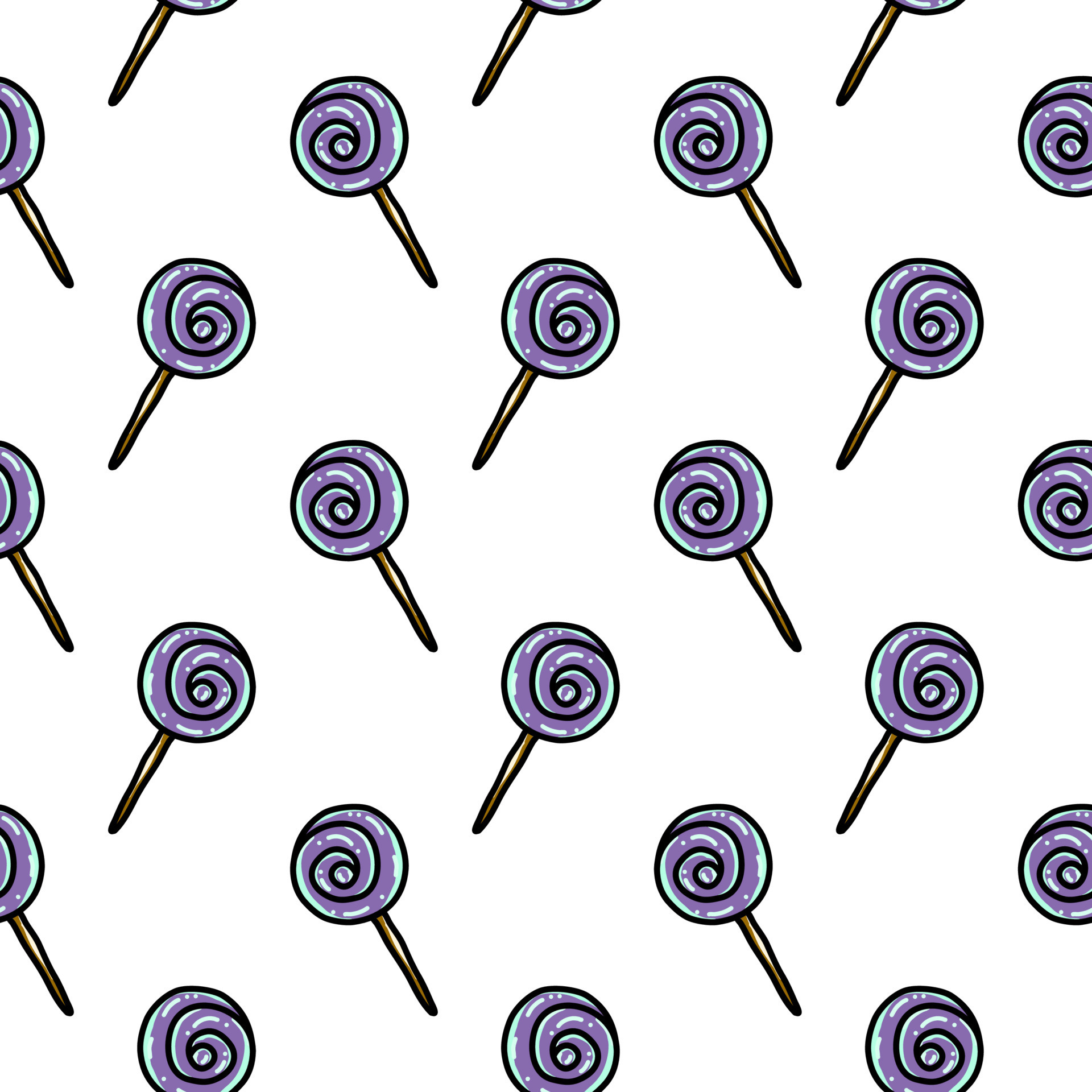 Purple lollipop ,seamless pattern on white background. 13824920 Vector