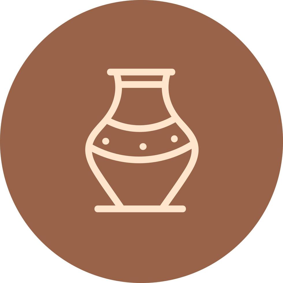 Simple ancient clay vase, illustration, vector on a white background