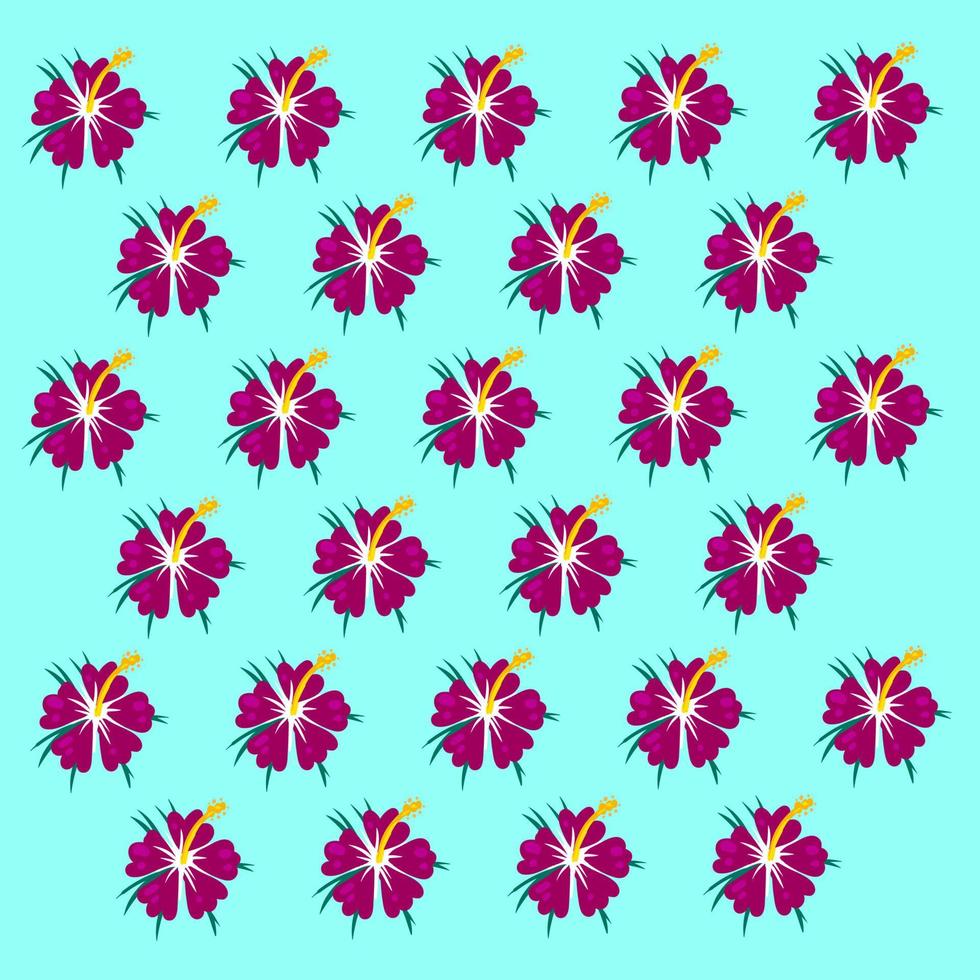 Hibiscus wallpaper, illustration, vector on white background.