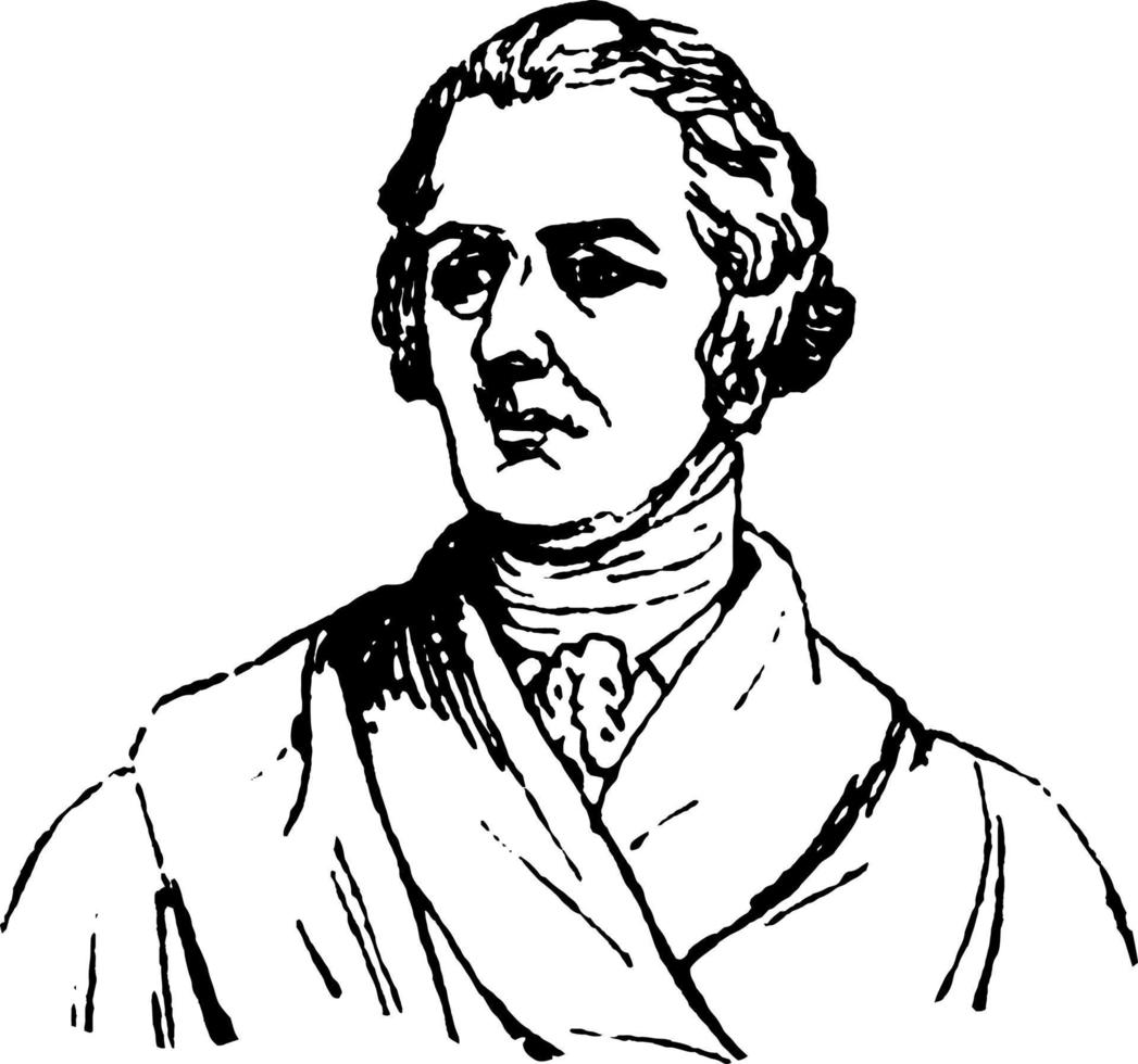 William Pitt, vintage illustration vector