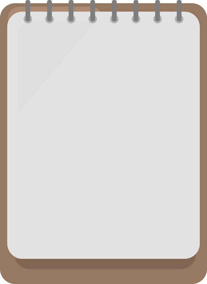 Open sketchbook, illustration, vector on white background.