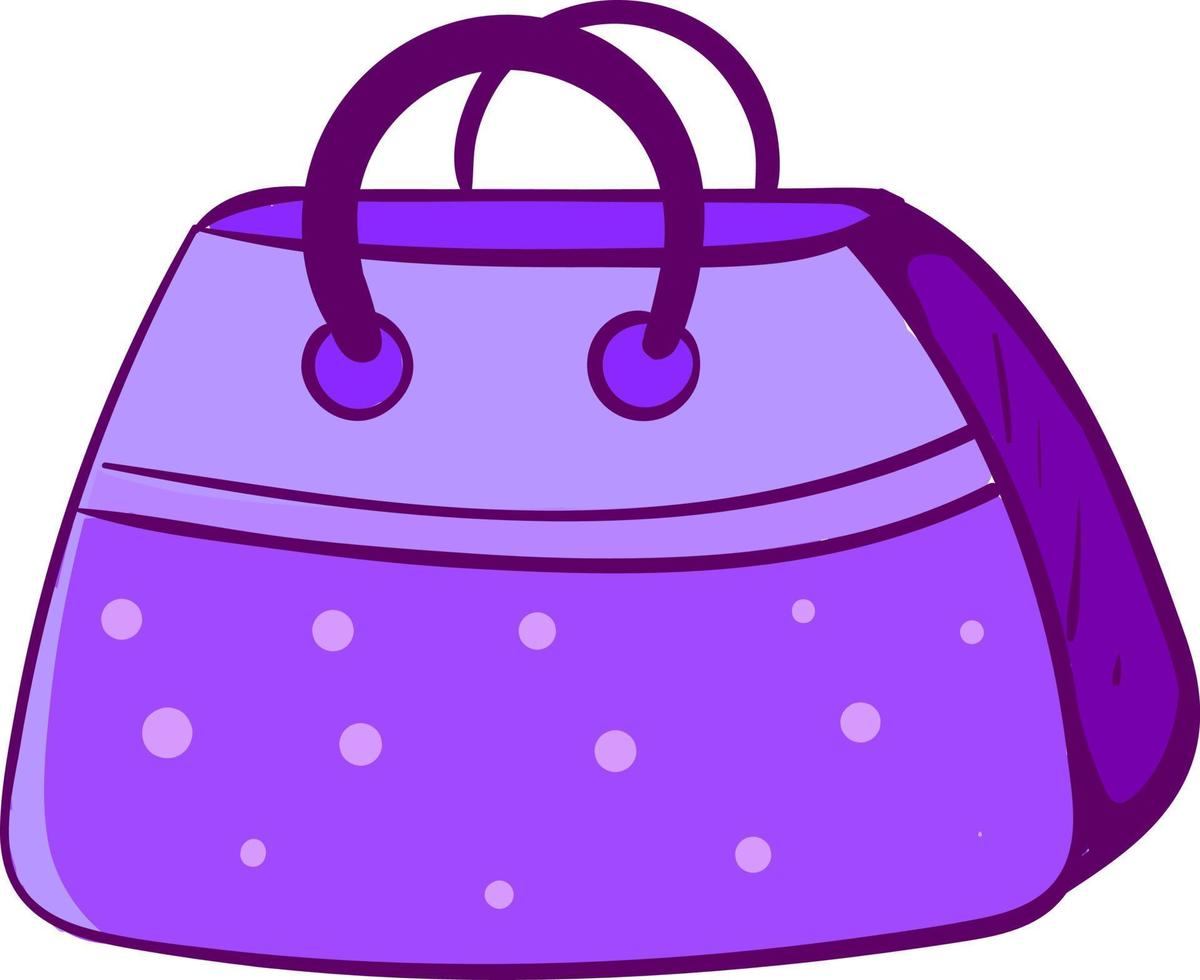 Purple bag, illustration, vector on white background
