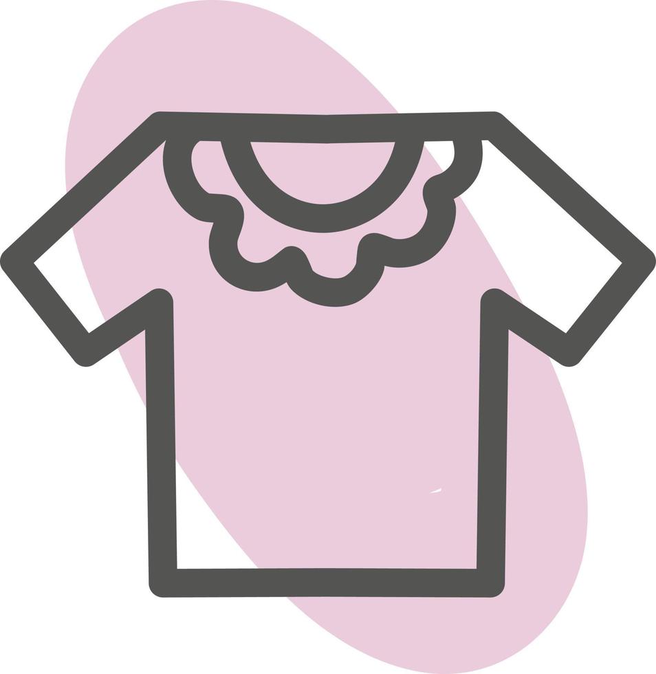 Pink baby shirt, illustration, vector on a white background.