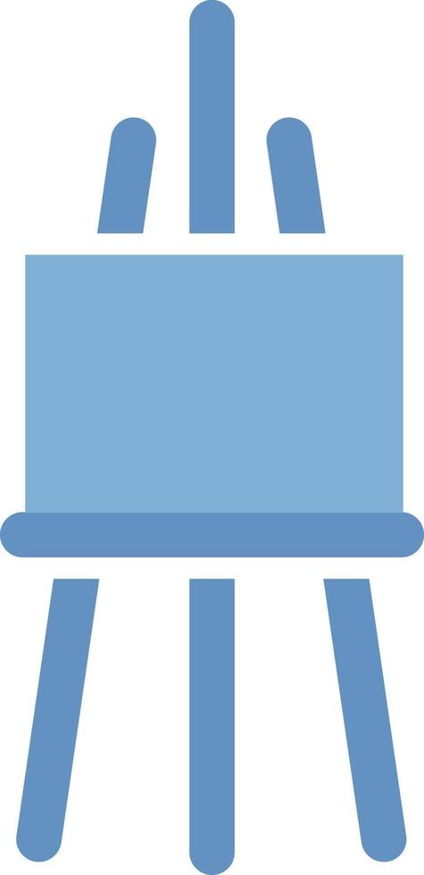 Blue painting stand, illustration, vector on white background.