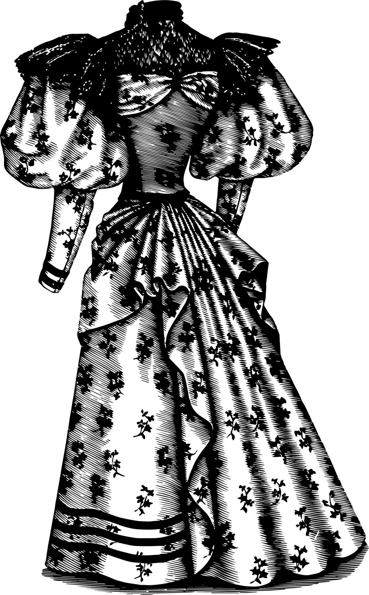 dress-long-pattern-vintage-engraving-13825227-vector-art-at-vecteezy