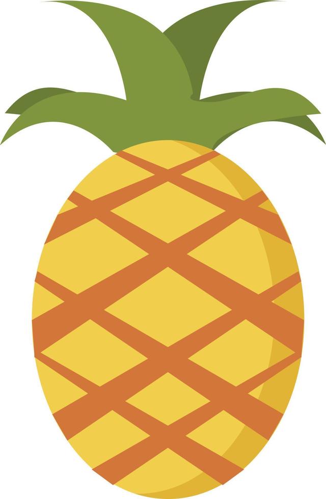 piña, ilustración, vector sobre fondo blanco.