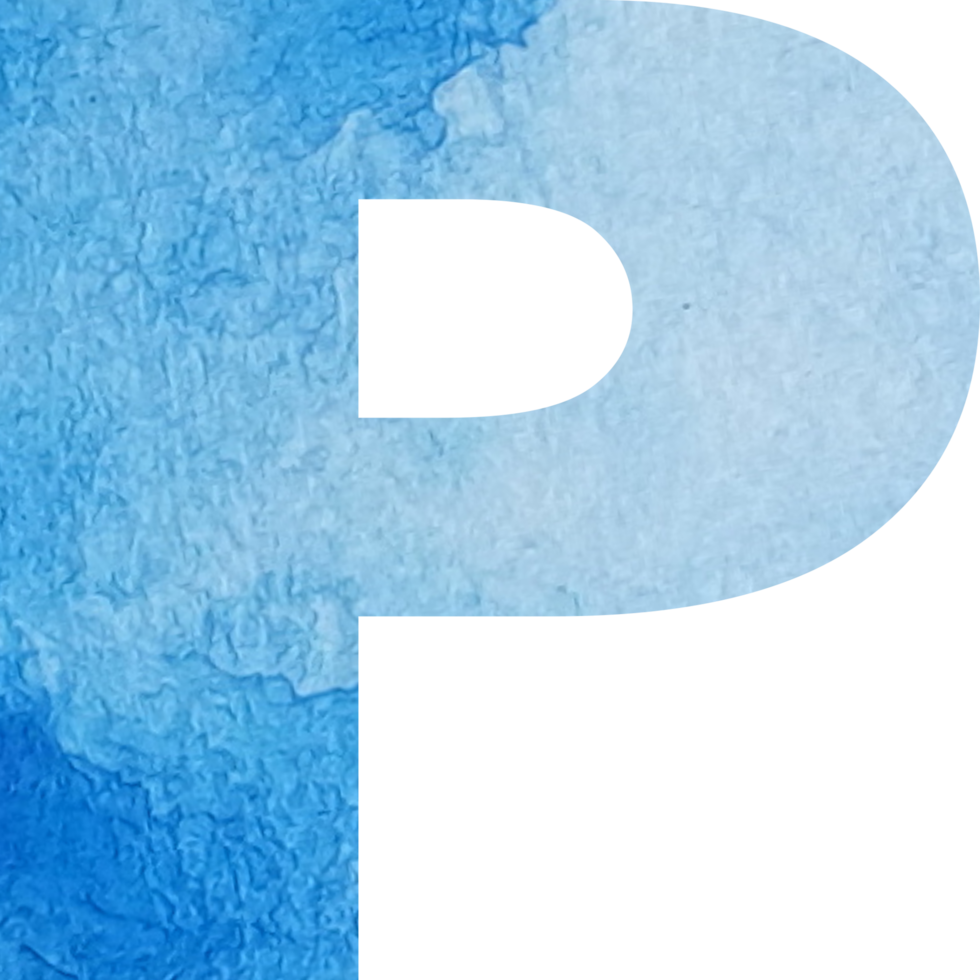 brev p vattenfärg png