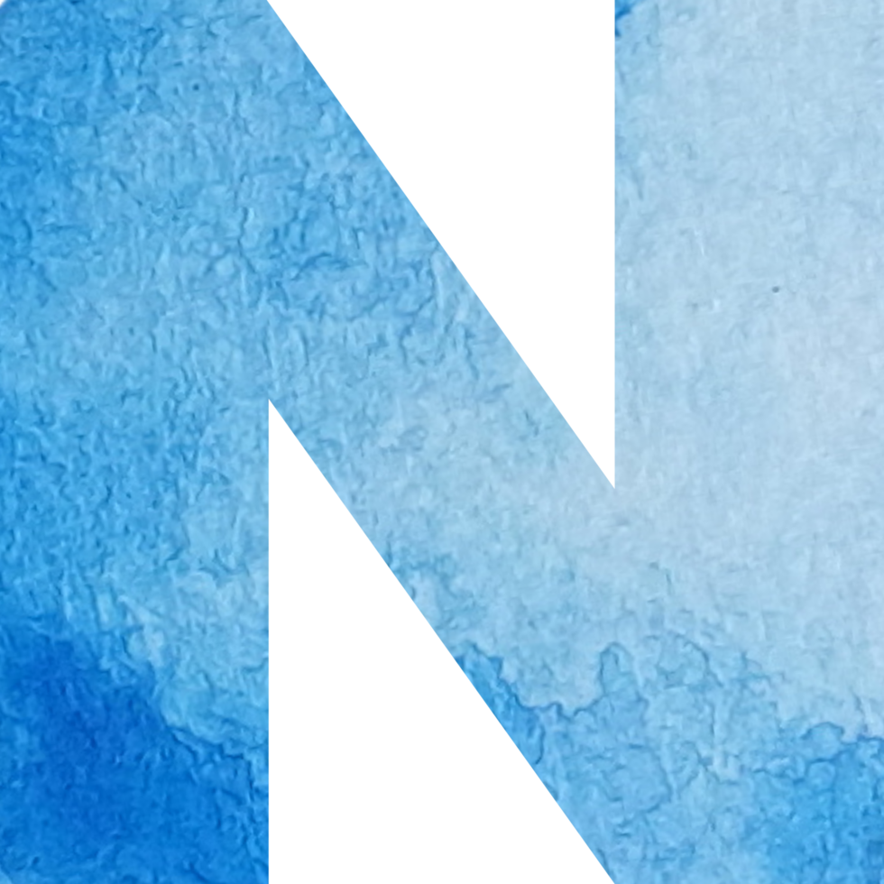 letter n watercolor texture png