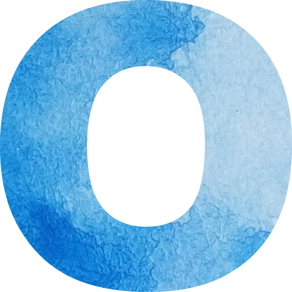 o letter watercolor texture png