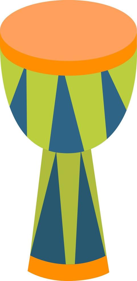 One drum, illustration, vector on white background.