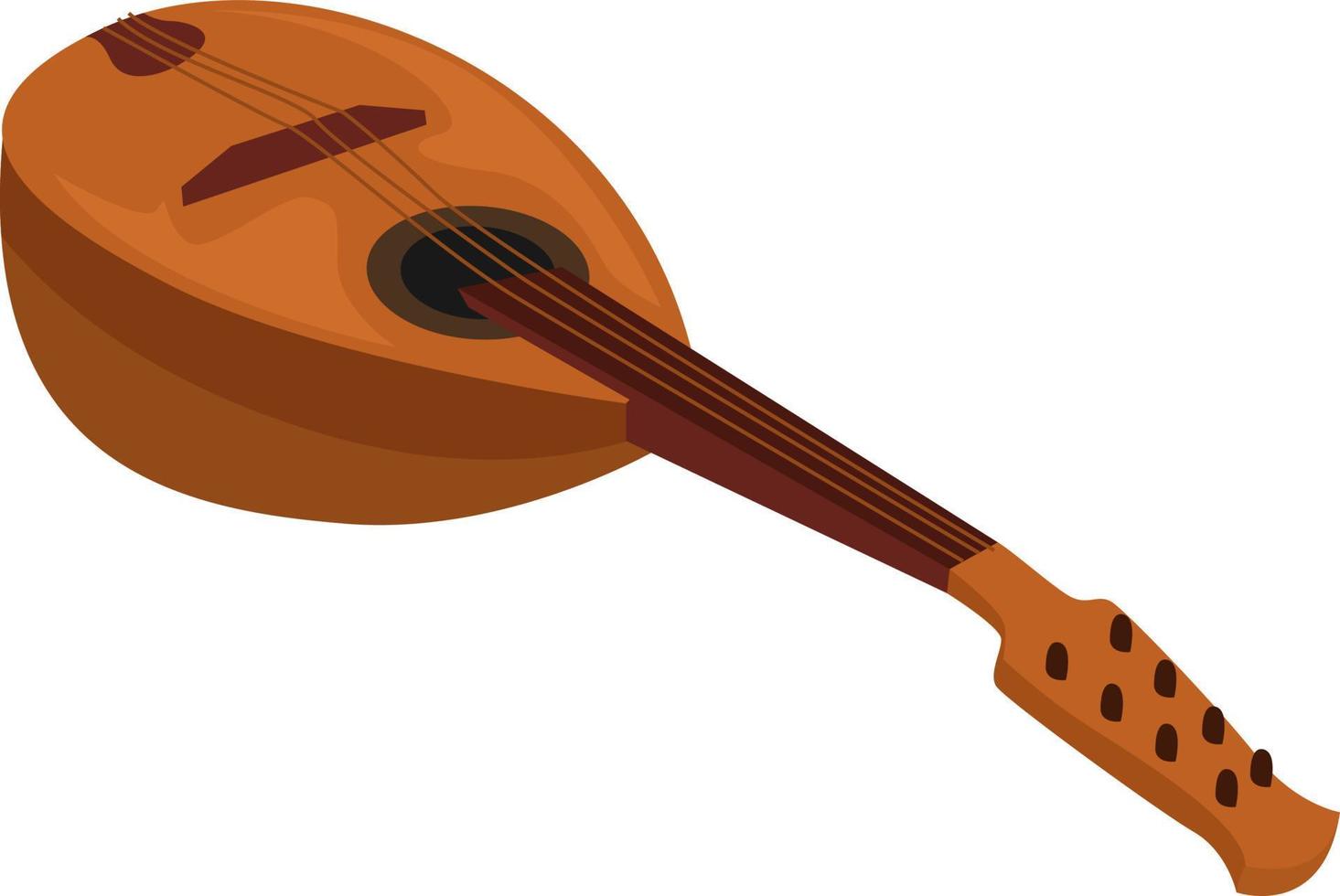 Mandolin instrument, illustration, vector on white background