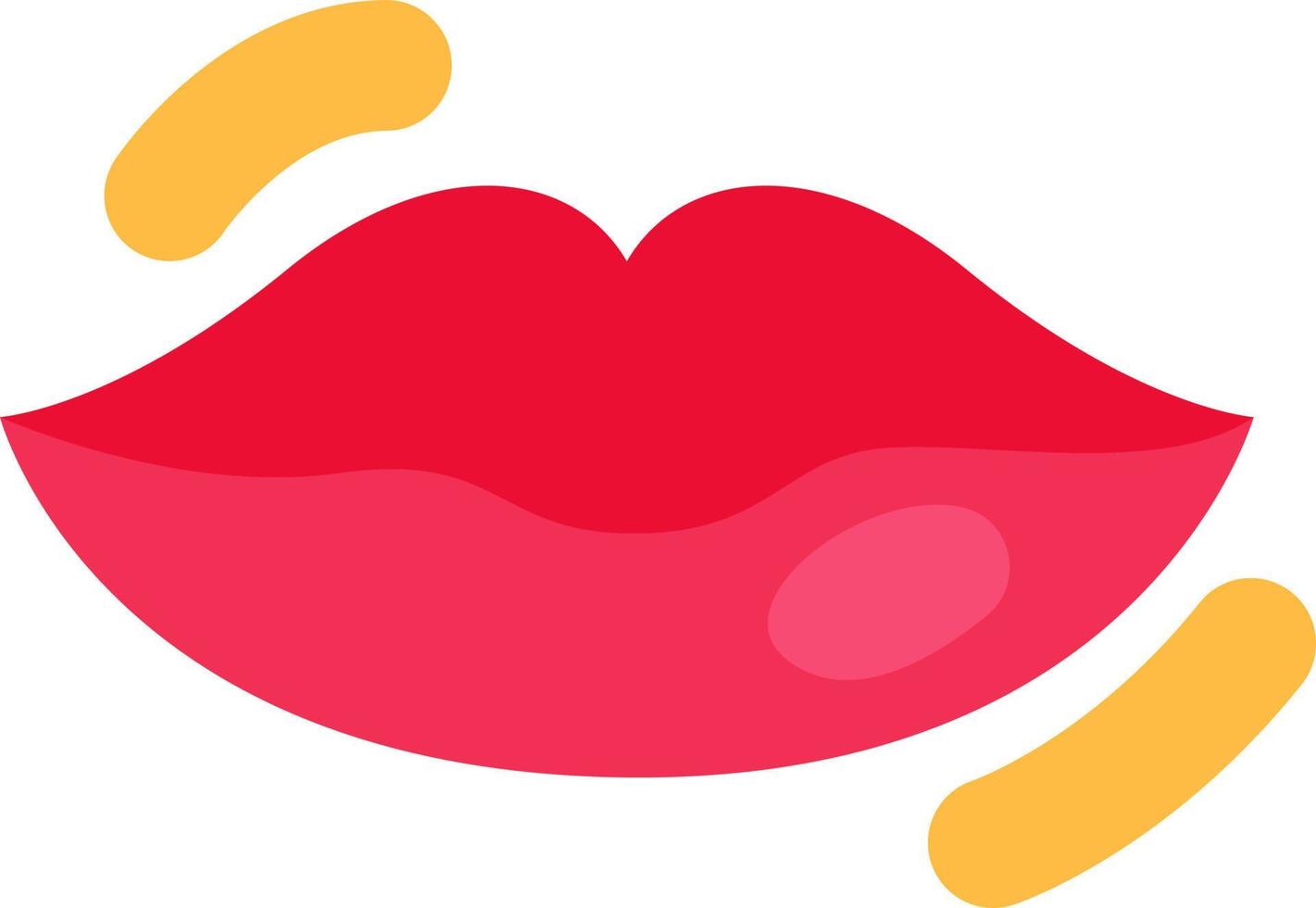 Valentines day lips, illustration, vector on a white background.