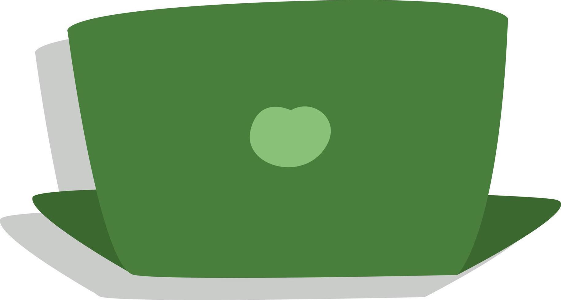 portátil de periodismo verde, ilustración, vector, sobre un fondo blanco. vector