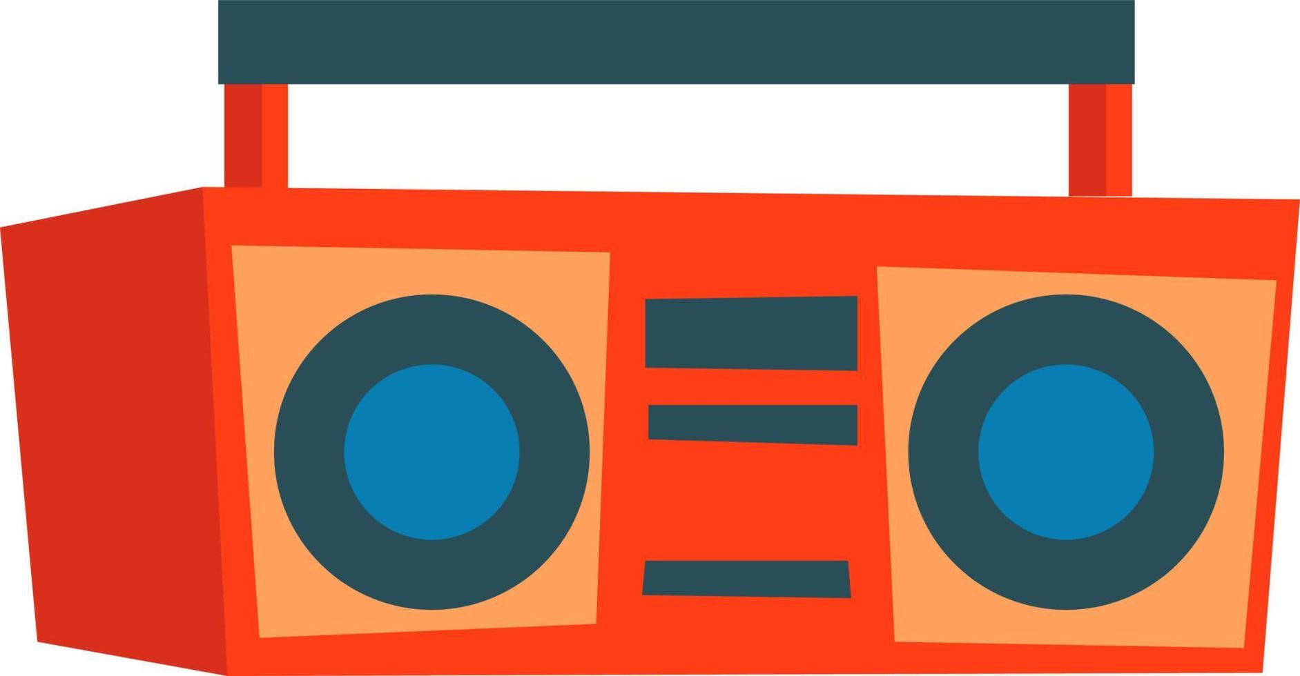 Tape recorder, illustration, vector on white background.