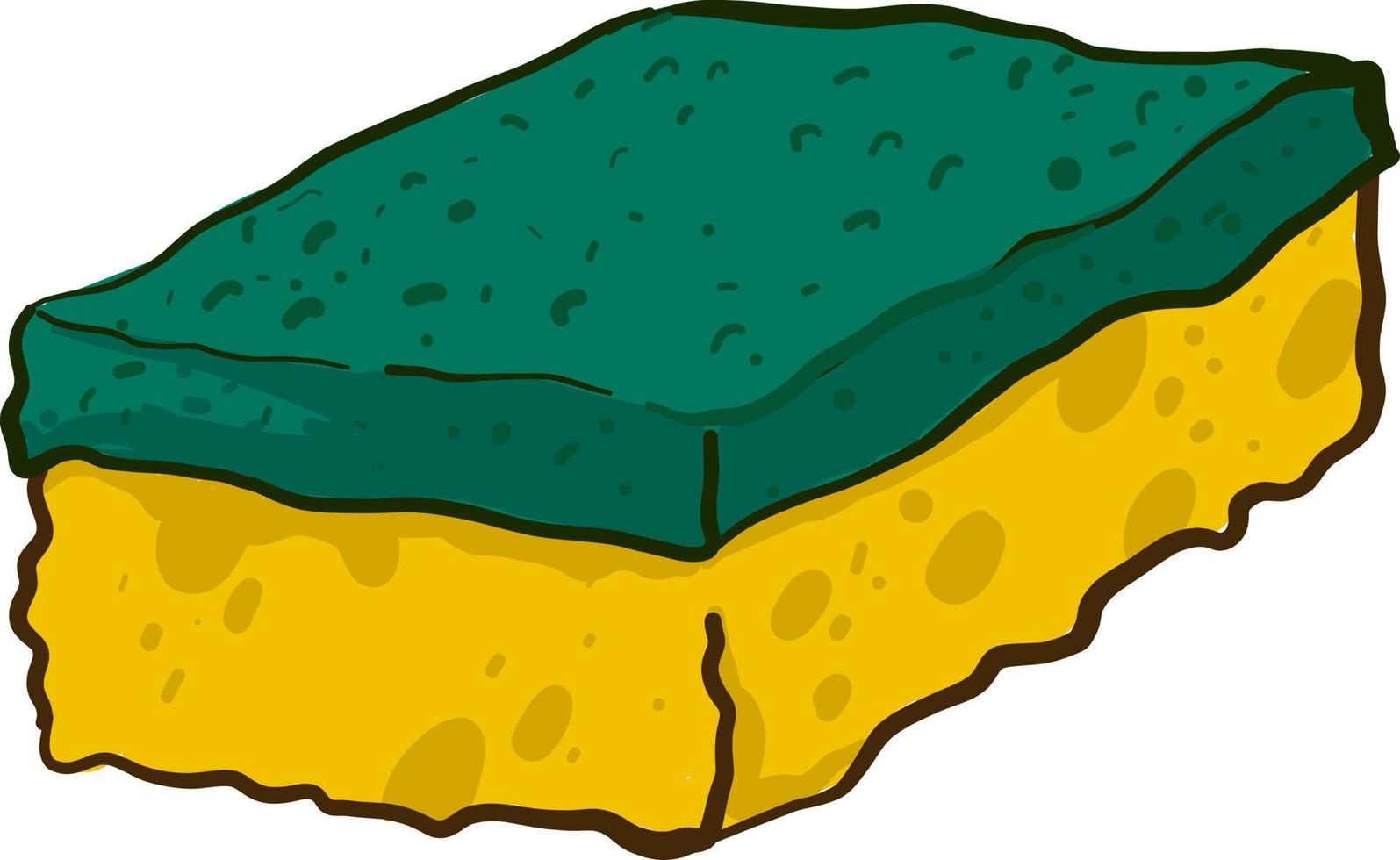 Small sponge, illustration, vector on white background