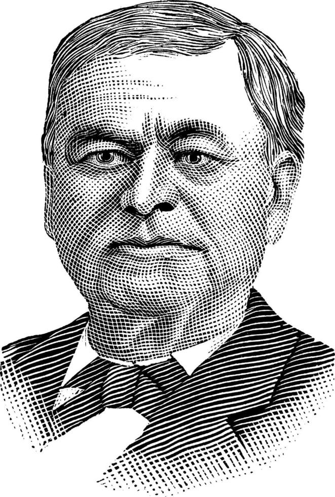 Richard J. Oglesby, vintage illustration vector