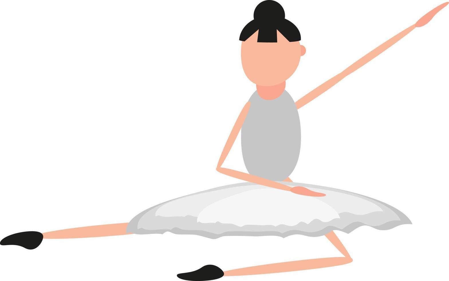 Passe ballet move, illustration, vector on a white background.