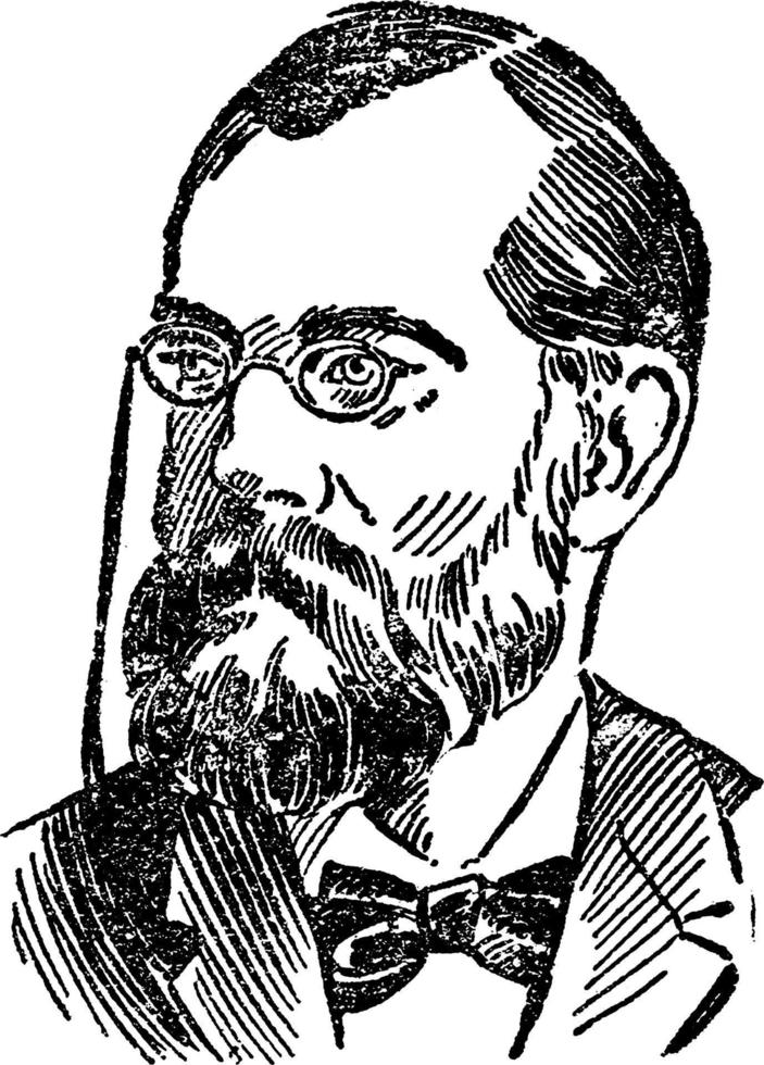 robert koch, ilustración de la vendimia vector