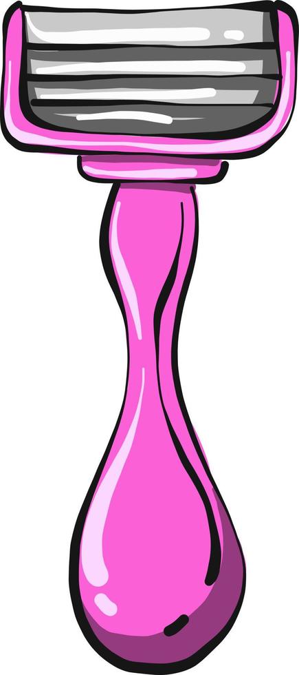 Ladies razor, illustration, vector on white background.