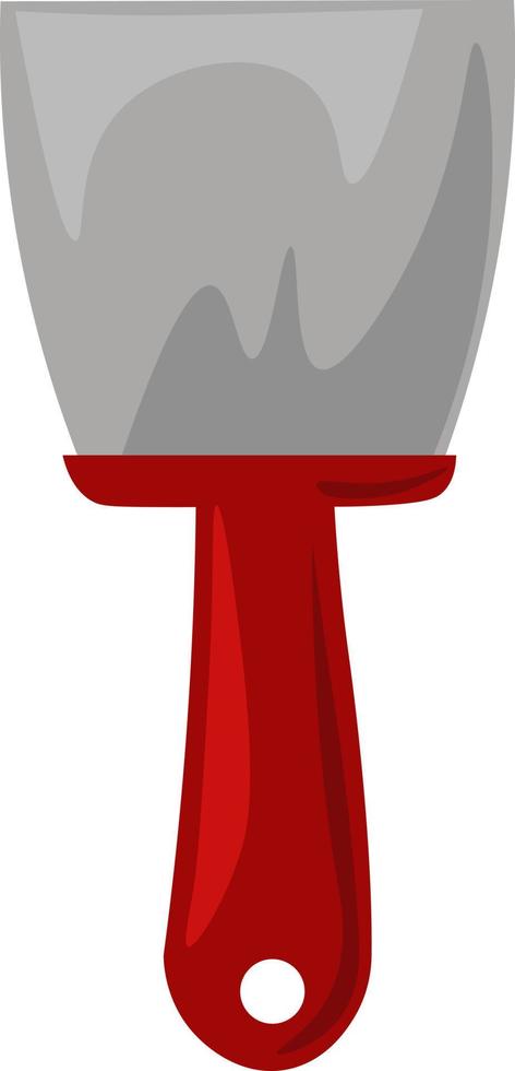 Red putty knife, illustration, vector on white background.