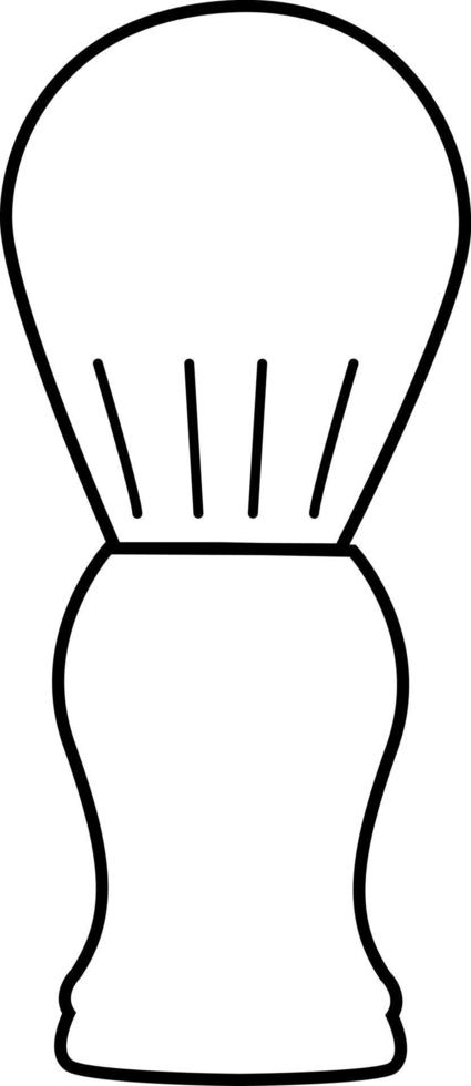 Beard foam brush, icon illustration, vector on white background