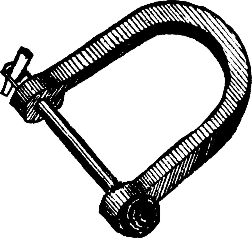 Clevis, vintage illustration. vector